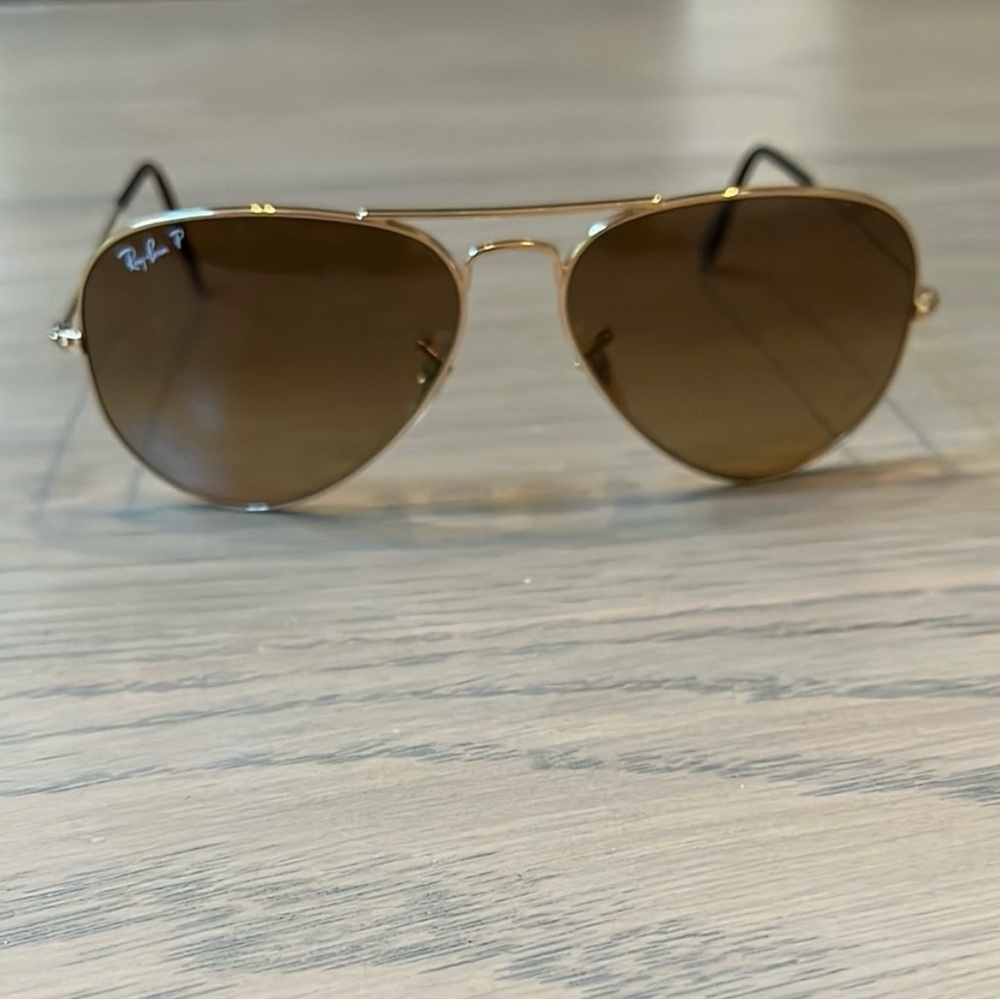 Ray-Ban Gold Frame Brown Lens Sunglasses